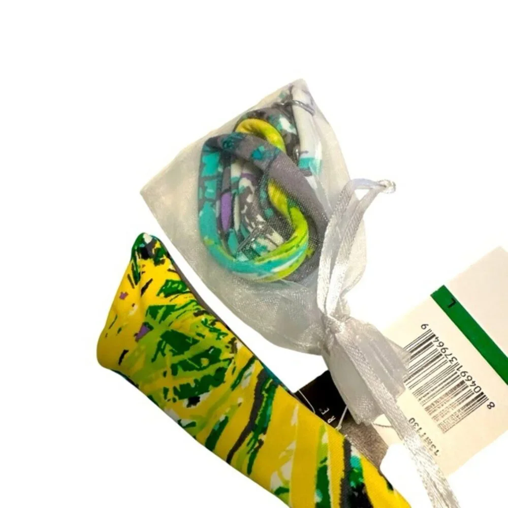 NWT Anne Cole | Green & Purple Bikini Swimsuit Top Size Large